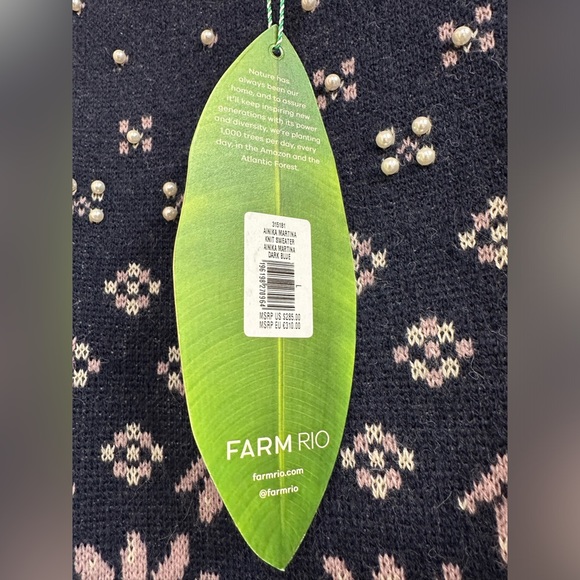 FARM Rio Ainika Martina Knit Sweater in Dark Blue Multi - Picture 7 of 10